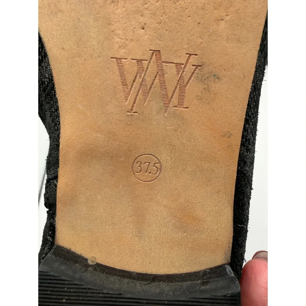Wythe NY Ingrid Ankle Booties‎ Women 7 Black Leather Snake Texture Streetwear